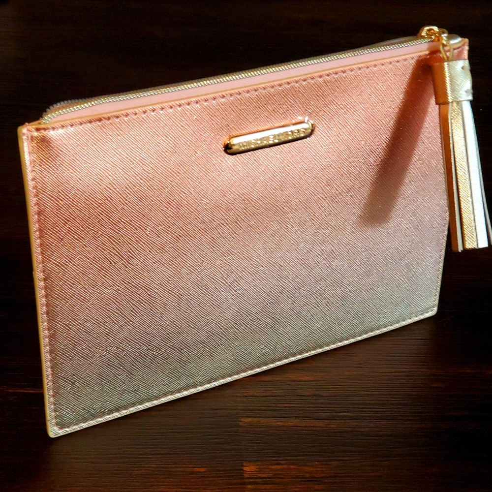 NWOT Michael Kors Rose Gold Ombre Pouch